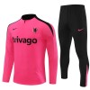 Chelsea Trenings Collegegenser 2024-25 Kvart-Zip Rosa - Herre